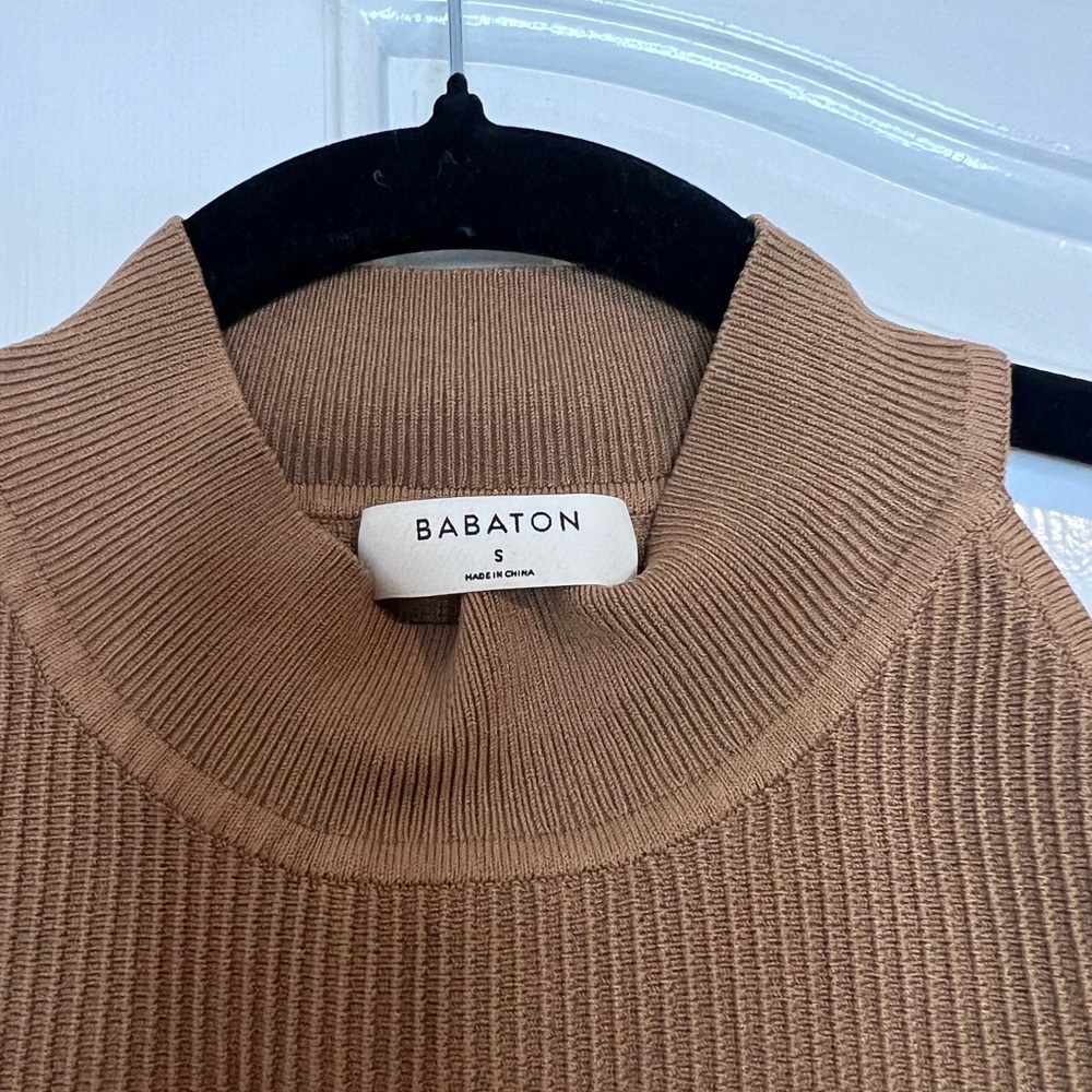 Babaton Women's Cowl Neck Sweater in Brown